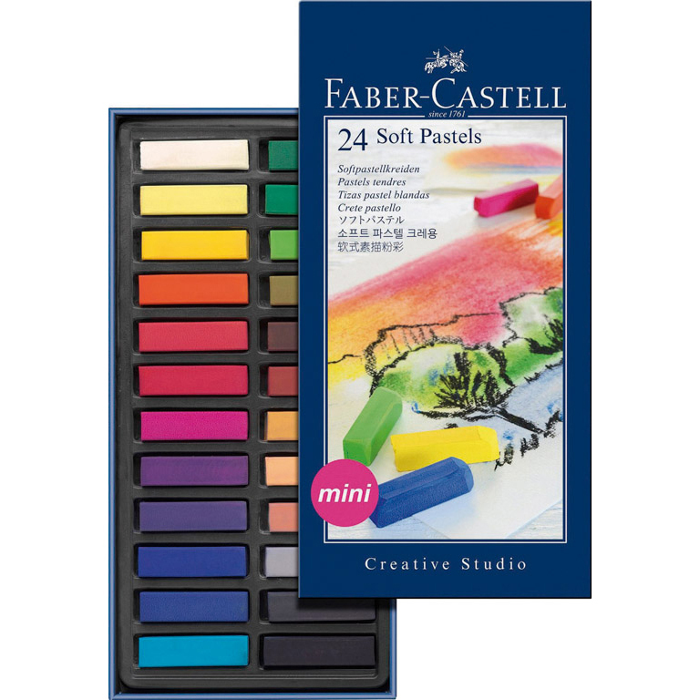 CERAS PASTELES BLANDOS FABER-CASTELL MINI CREATIVE STUDIO 24 COLORES
